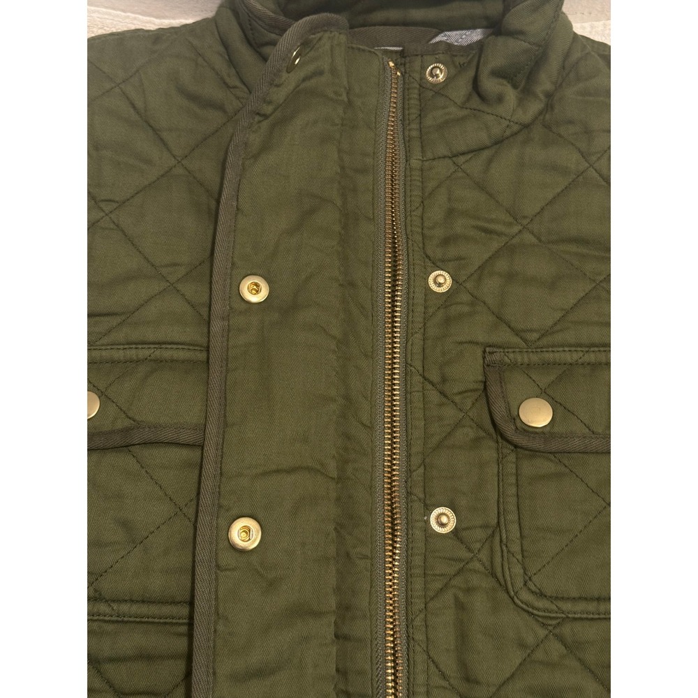 J.Crew Downtown Field Jacket XS Olive Green PrimaLoft Quilted Equestrian Utility - Picture 4 of 11
